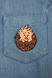 Tencel Boys Denim Embroidered Full Sleeve Shirt Hedgehogkids - Image 4