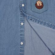 Tencel Boys Denim Embroidered Full Sleeve Shirt Hedgehogkids - Image 3