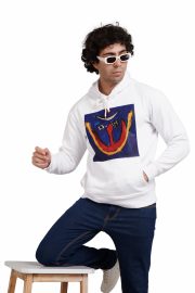 Lord Shiva Print Hoody Men ( white ) - Image 2