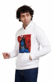 Lord Shiva Print Hoody Men ( white ) - Image 3