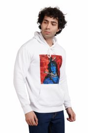 Lord Shiva Print Hoody Men ( white ) - Image 4