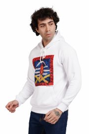 Lord Shiva Print Hoody Men ( white ) - Image 4