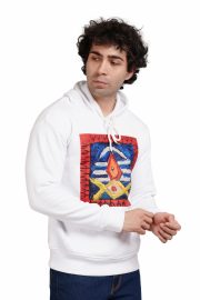 Lord Shiva Print Hoody Men ( white ) - Image 5